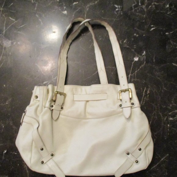 Cavalcanti Italian Leather Purse Bag Tote Cream - Picture 4 of 13